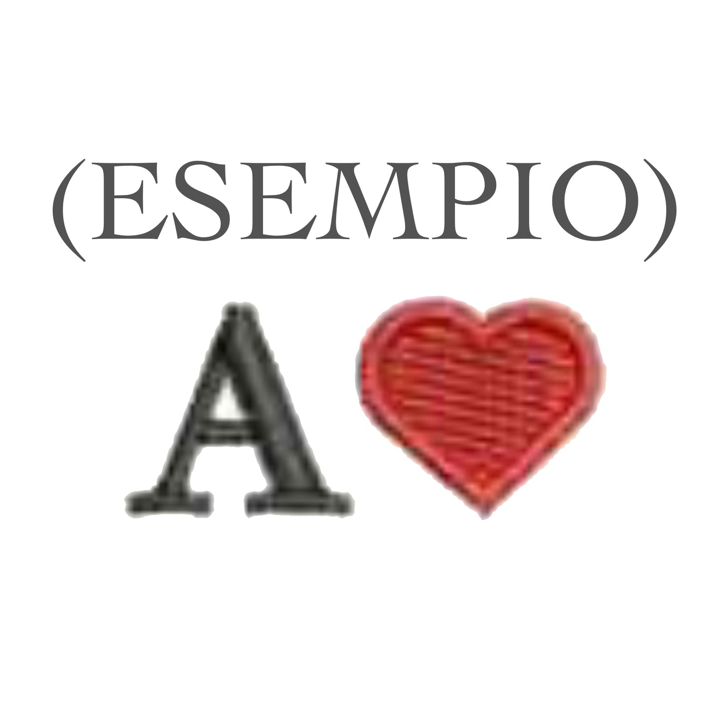 Polsino/manica con lettera + cuore