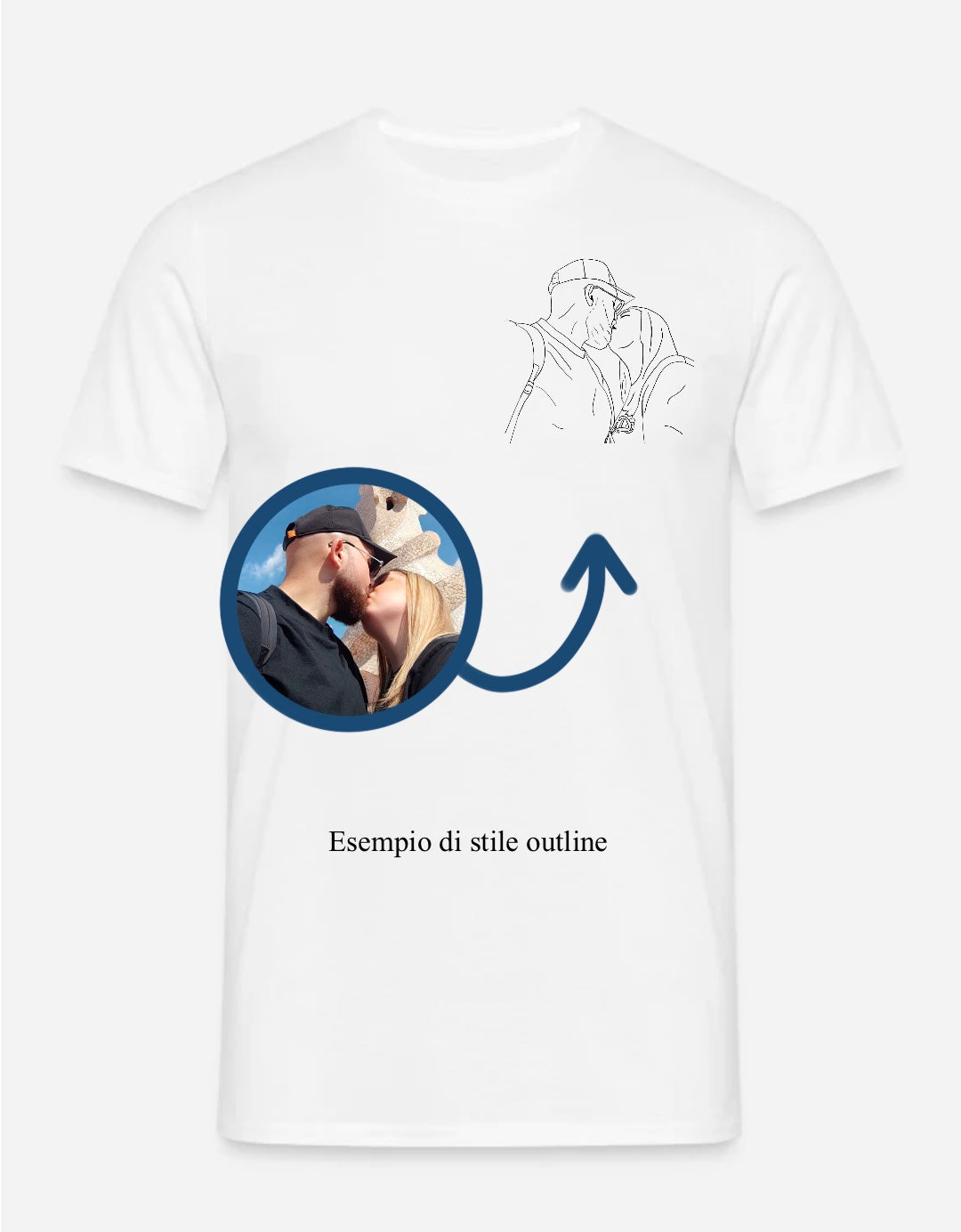 Ricamo di una foto su t-shirt