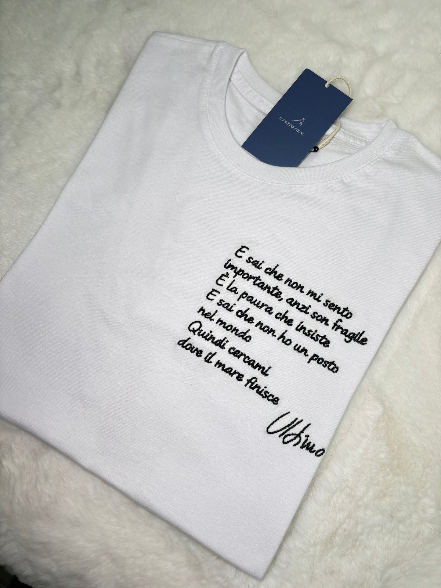 Ricamo di una frase