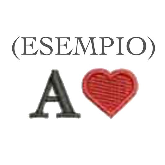 Polsino/manica con lettera + cuore