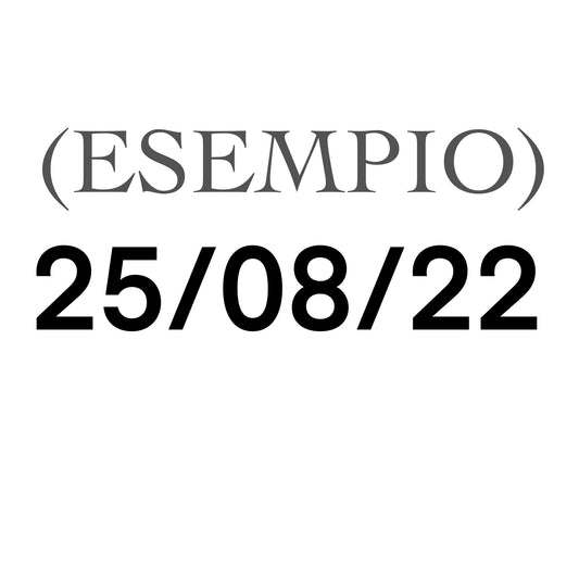 Polsino/manica personalizzato con data