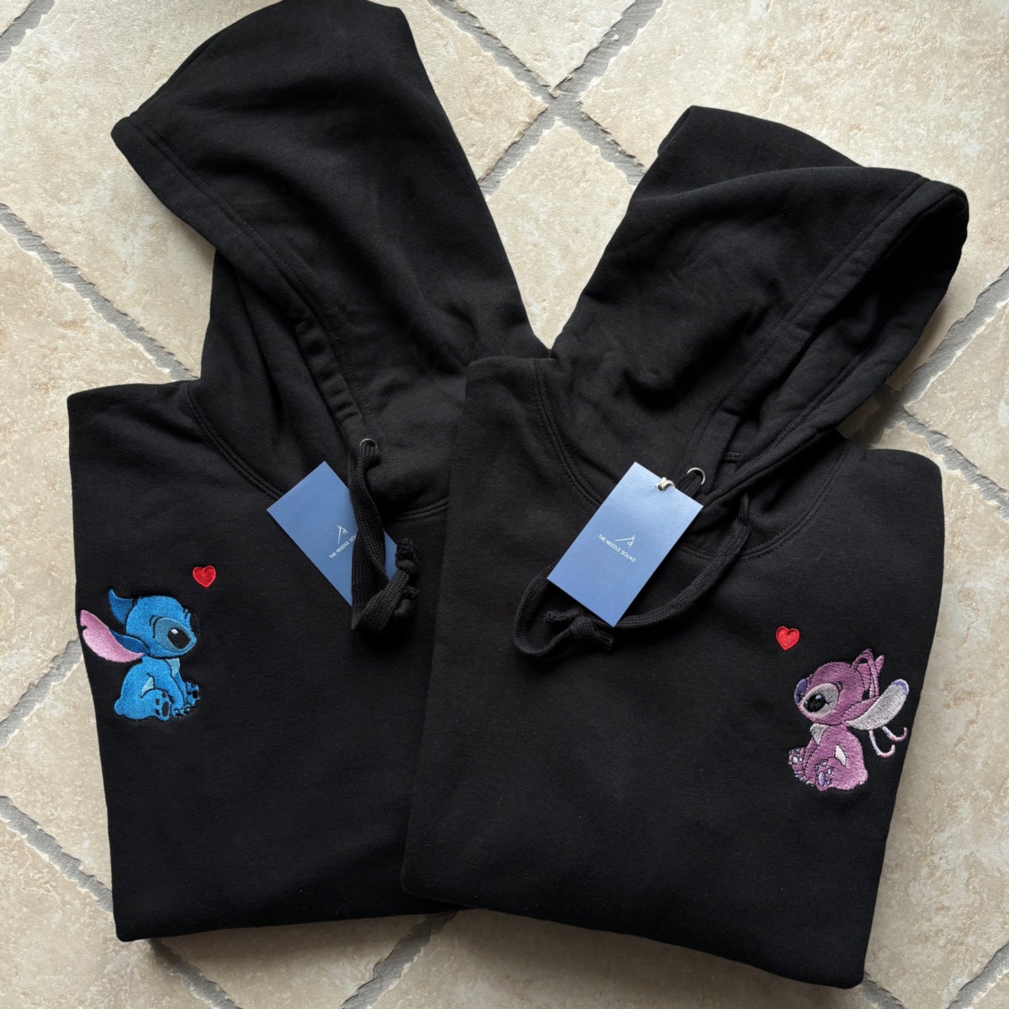 Felpe con cappuccio Stitch e Angel